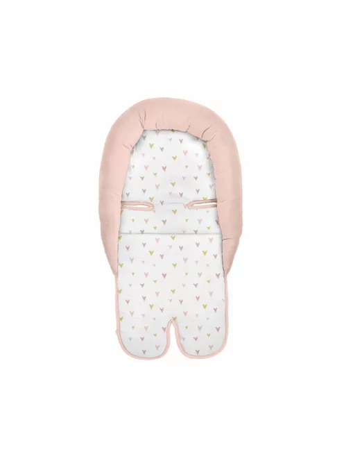 Kikkaboo memóriahabos fejszűkítő autósülésbe, pink szívek