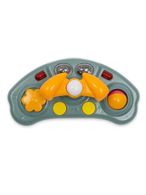 Baby Mix bébikomp kormánykerékkel szilikon kerekek zöld