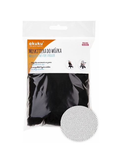 Akuku - Szúnyogháló babakocsira, univerzális, fekete