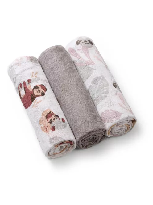 BabyOno textilpelenka színes 3db - szürke 348/10