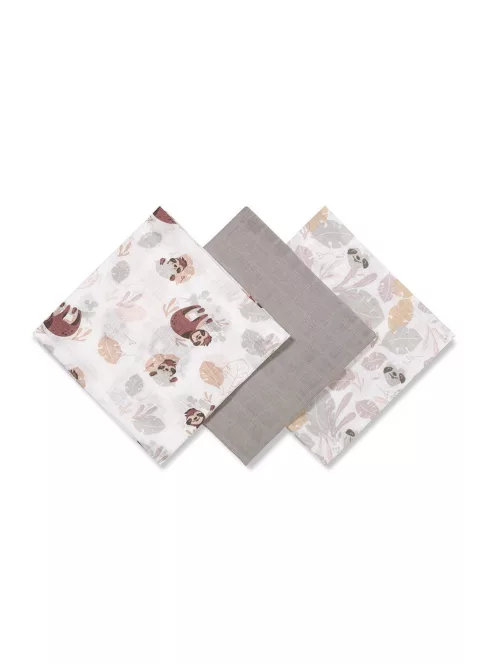 BabyOno textilpelenka színes 3db - szürke 348/10