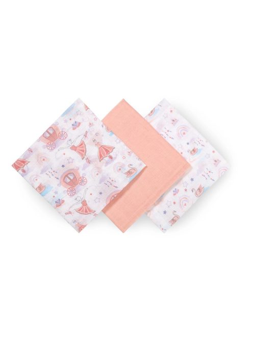 BabyOno Textilpelenka, színes, 3 db, rózsaszín, 348/11