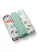 BabyOno textilpelenka színes 3db - zöld 348/12