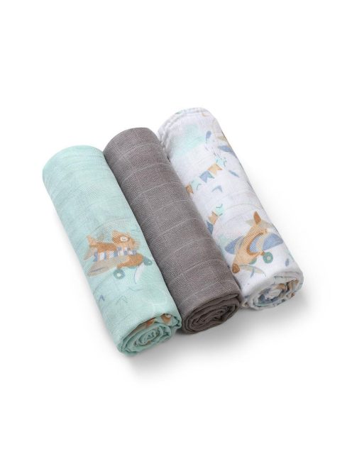 BabyOno bambusz textilpelenka színes 3db - szürke 397/10