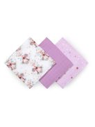 BabyOno Textilpelenka, színes, 3 db, bambusz, lila, 397/11