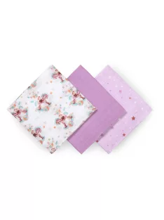BabyOno Textilpelenka, színes, 3 db, bambusz, lila, 397/11