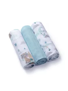   BabyOno bambusz textilpelenka színes 3db - világoskék 397/12