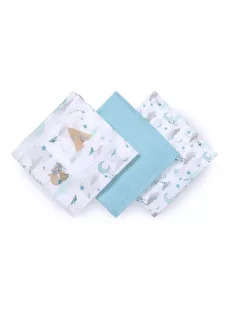   BabyOno bambusz textilpelenka színes 3db - világoskék 397/12