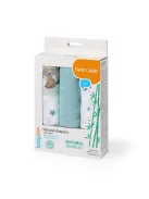 BabyOno bambusz textilpelenka színes 3db - világoskék 397/12