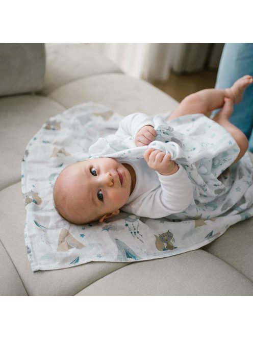 BabyOno bambusz textilpelenka színes 3db - világoskék 397/12