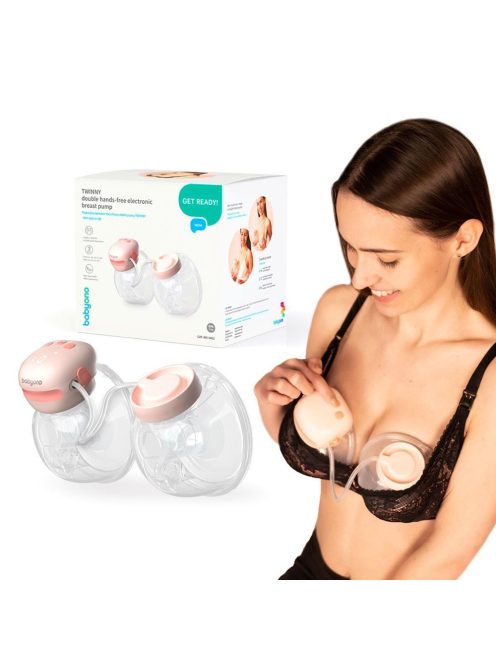 BabyOno Mellszívó Twinny elektromos, viselhető, dupla, 100 plusz 40 db melltartóbetéttel, 1002 - 296/140