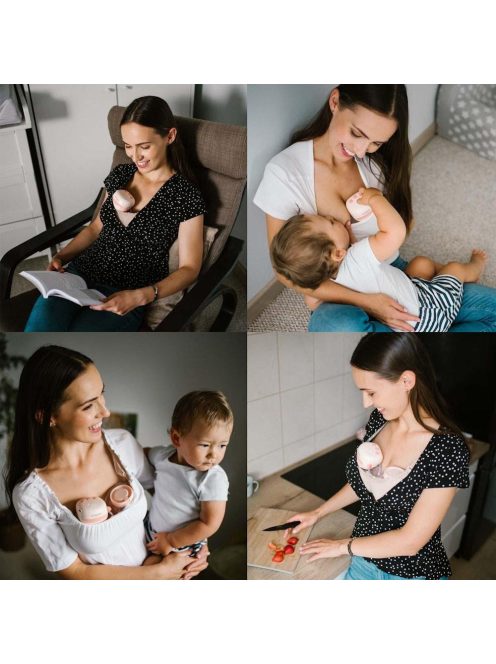 BabyOno Mellszívó Twinny elektromos, viselhető, dupla, 100 plusz 40 db melltartóbetéttel, 1002 - 296/140