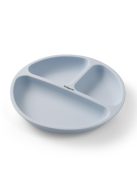 BabyOno háromrekeszes szilikon tányér tapadó aljú - kék 1482/01