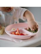 BabyOno háromrekeszes szilikon tányér tapadó aljú - rózsaszín 1482/02