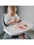 BabyOno háromrekeszes szilikon tányér tapadó aljú - rózsaszín 1482/02