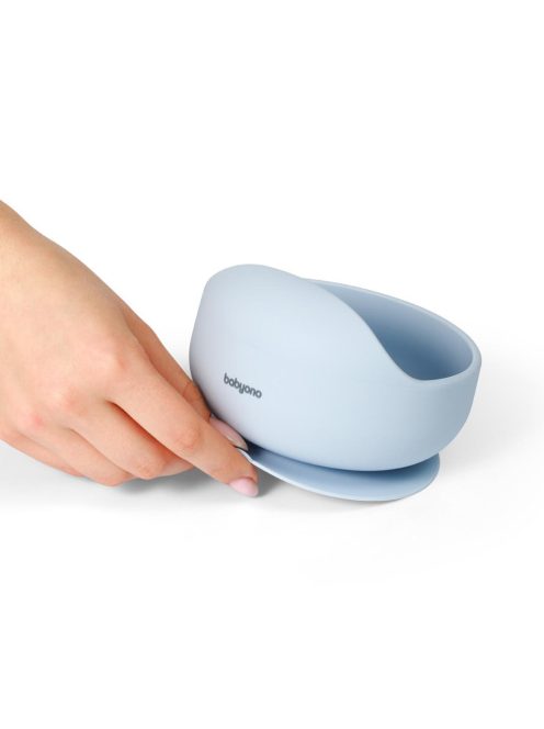 BabyOno tálka szilikon tapadó aljú - kék 1481/01
