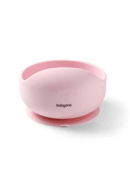 BabyOno tálka szilikon tapadó aljú - rózsaszín 1481/02