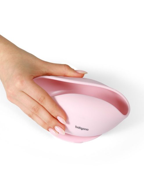 BabyOno tálka szilikon tapadó aljú - rózsaszín 1481/02