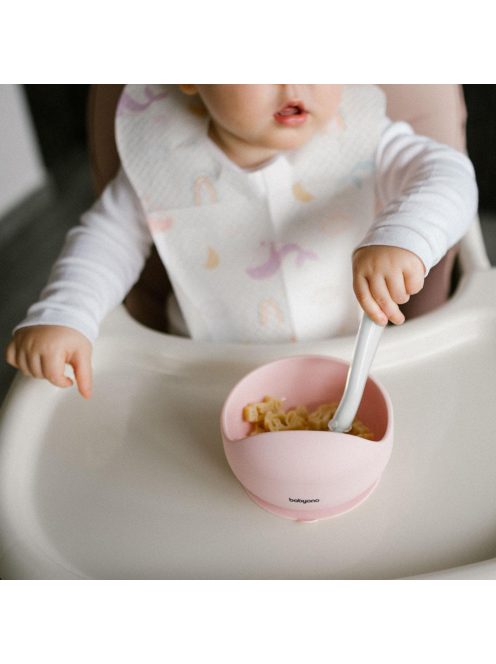 BabyOno tálka szilikon tapadó aljú - rózsaszín 1481/02