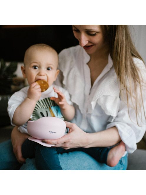 BabyOno tálka szilikon tapadó aljú - rózsaszín 1481/02