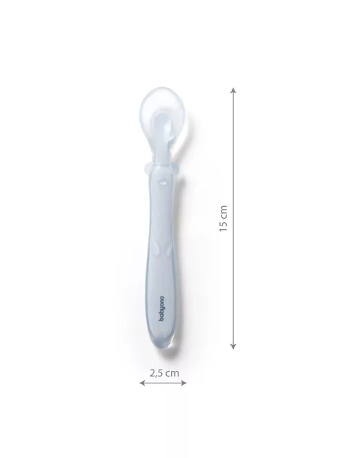 BabyOno Etetőkanál, szilikon, flexibilis, kék, 785/01