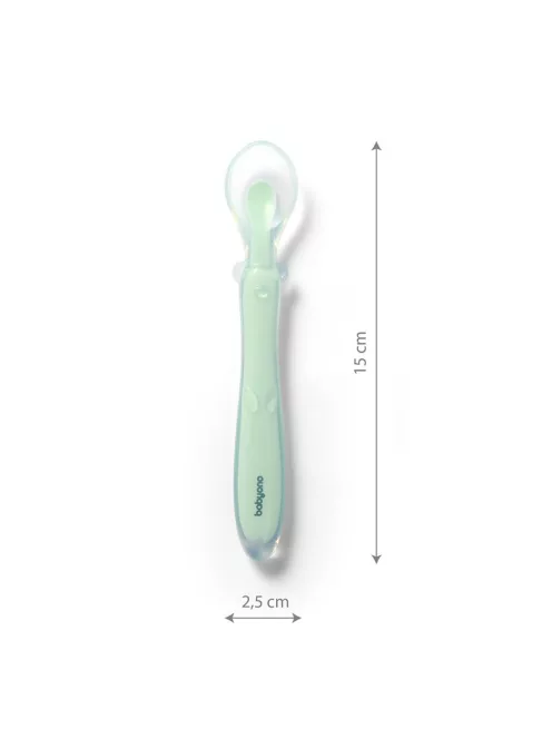 BabyOno Etetőkanál, szilikon, flexibilis, menta, 785/02