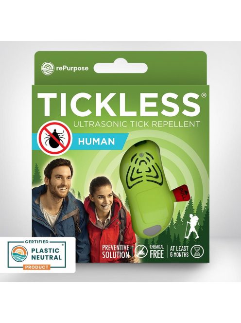 Tickless Human kullancsriasztó ultrahangos kikapcsolható zöld