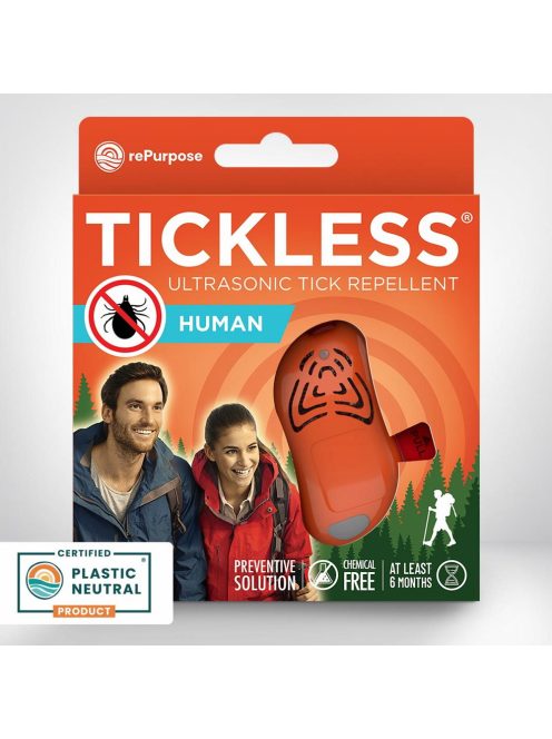 Tickless Human kullancsriasztó ultrahangos kikapcsolható orange