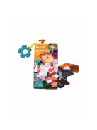 Kikkaboo készségfejlesztő textilkönyv és rágóka, wild animals