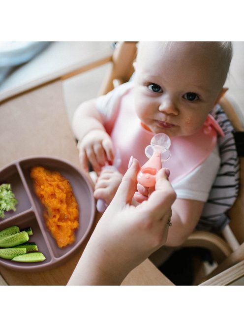 BabyOno Etetőkanál, szilikon, 2db, rózsaszín-lila, 784/01