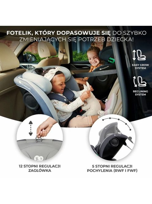 Kinderkraft gyerekülés I-Grow i-Size Isofix 40-150cm fekete