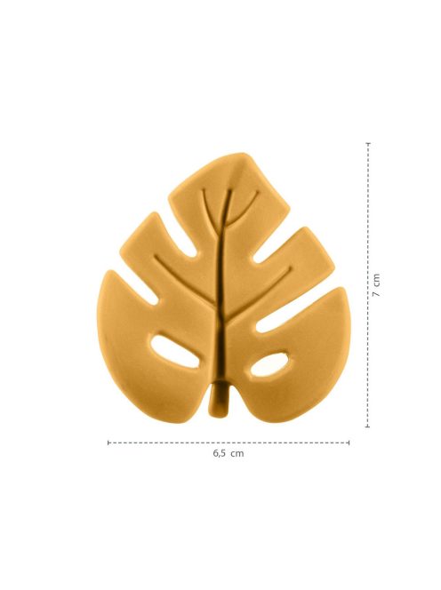 Zopa rágóka szilikon Levél mustársárga