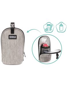   Fillikid cumisüveg melegítő hordozható - világosszürke melange 8008-17