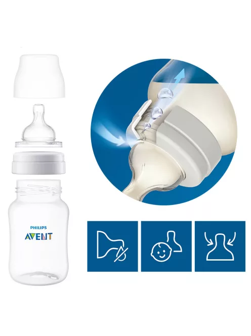 Philips AVENT Etetőcumi Anti-Colic 2db 3 cseppes 3hó