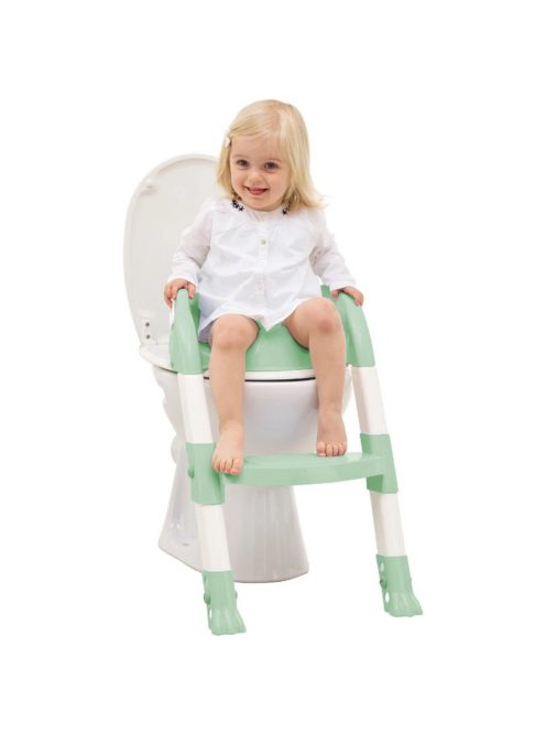 Thermobaby wc szűkítő lépcsős Kiddy Loo - Celadon zöld