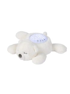   Nattou éjjeli fény projektor zenélő plüss jegesmedve - fehér