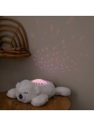 Nattou éjjeli fény projektor zenélő plüss jegesmedve - fehér
