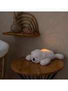 Nattou éjjeli fény projektor zenélő plüss jegesmedve - fehér