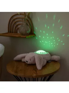   Nattou éjjeli fény projektor zenélő plüss nyuszi - beige