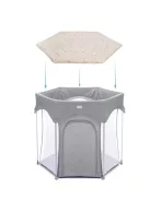 Fillikid betét hatszögletű utazójárókába 124cm átmérőjű - bézs szivárványos 1121-19