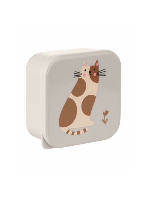 Kikkaboo ételtároló doboz, 4 db-os, Kitty Cat