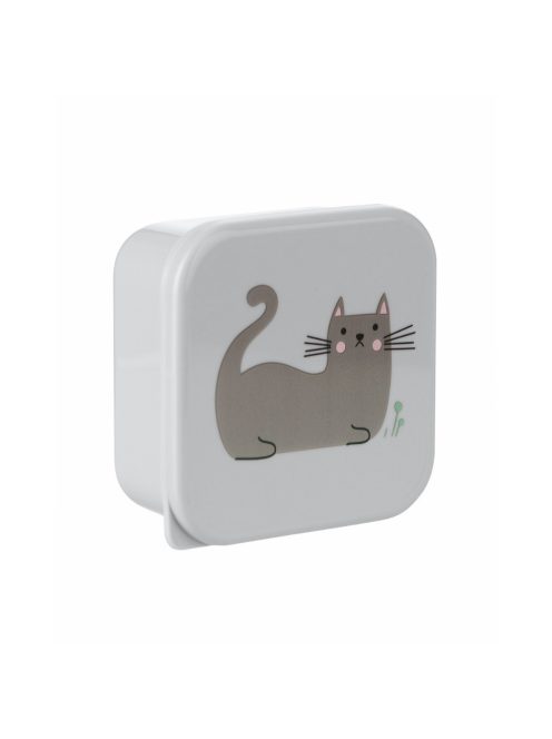 Kikkaboo ételtároló doboz, 4 db-os, Kitty Cat