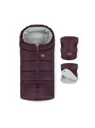 Petite and Mars Téli szett Jibot 3in1 bundazsák és kézmelegítő kesztyû babakocsira Jasie Mysterious Plum