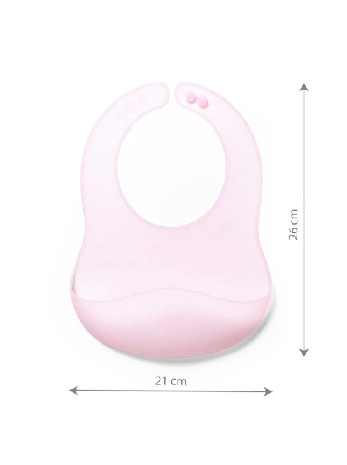 BabyOno előke szilikon ultravékony állítható - rózsaszín 1598/02