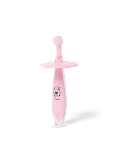 BabyOno szilikon fogkefe 6 hó - rózsaszín 551/02
