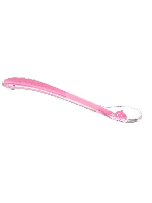 BabyOno Babamosoly etetőkanál puha szilikon - rózsaszín 1460/02
