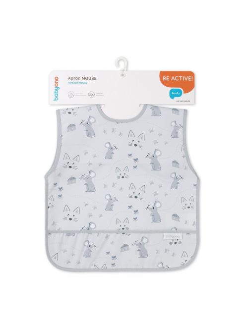 BabyOno Mouse vízálló előke 6hó-2év 1641/01