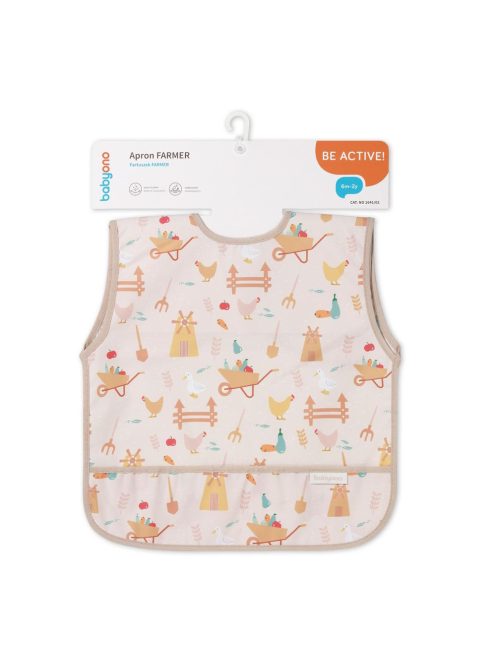 BabyOno Farmer vízálló előke 6hó-2év 1641/02