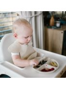 BabyOno háromrekeszes szilikon tányér tapadó aljú - bézs 1482/04