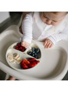 BabyOno háromrekeszes szilikon tányér tapadó aljú - bézs 1482/04